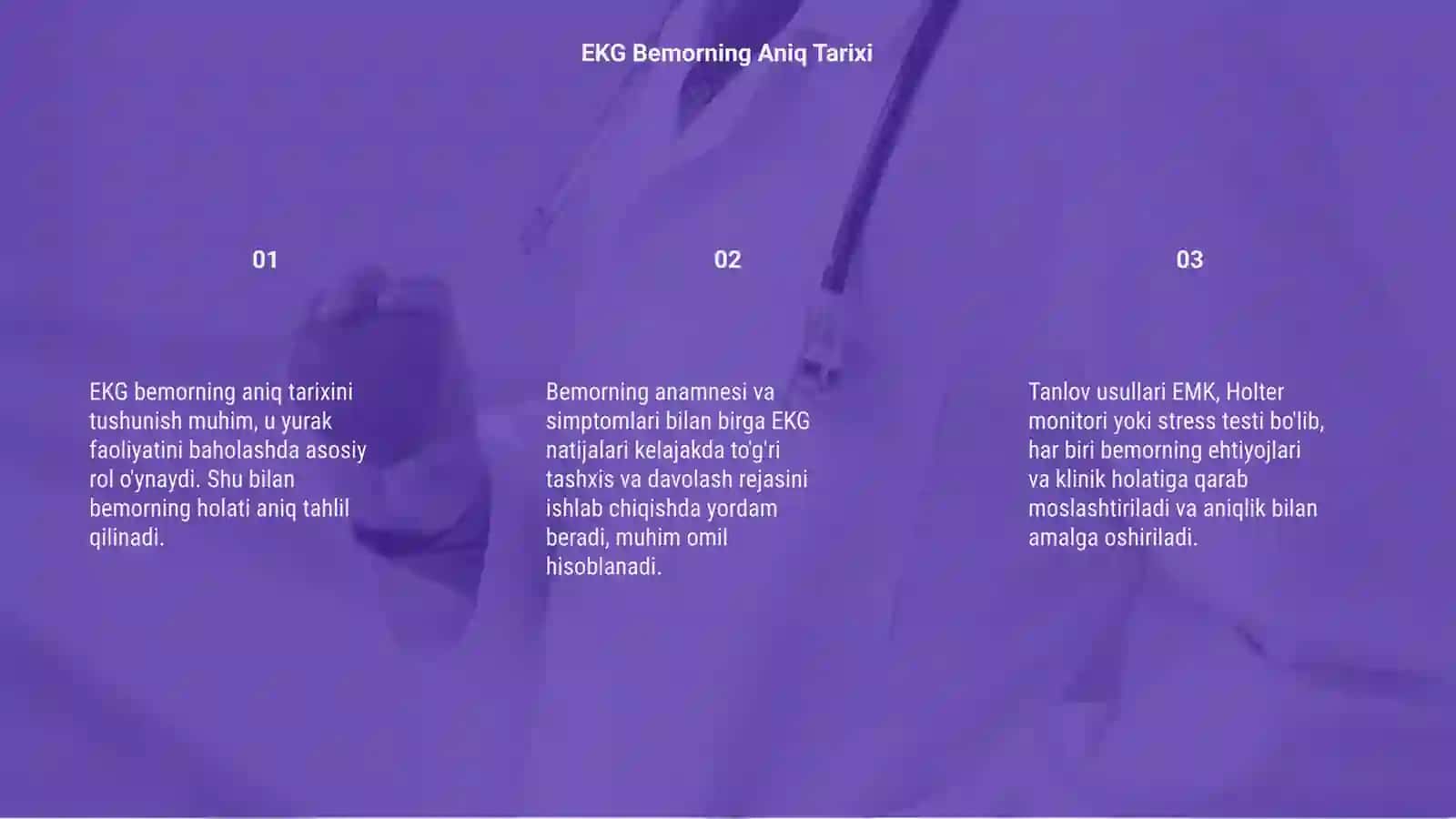 EKG BEMORLARNI TELSHIRISH USULLARI 3