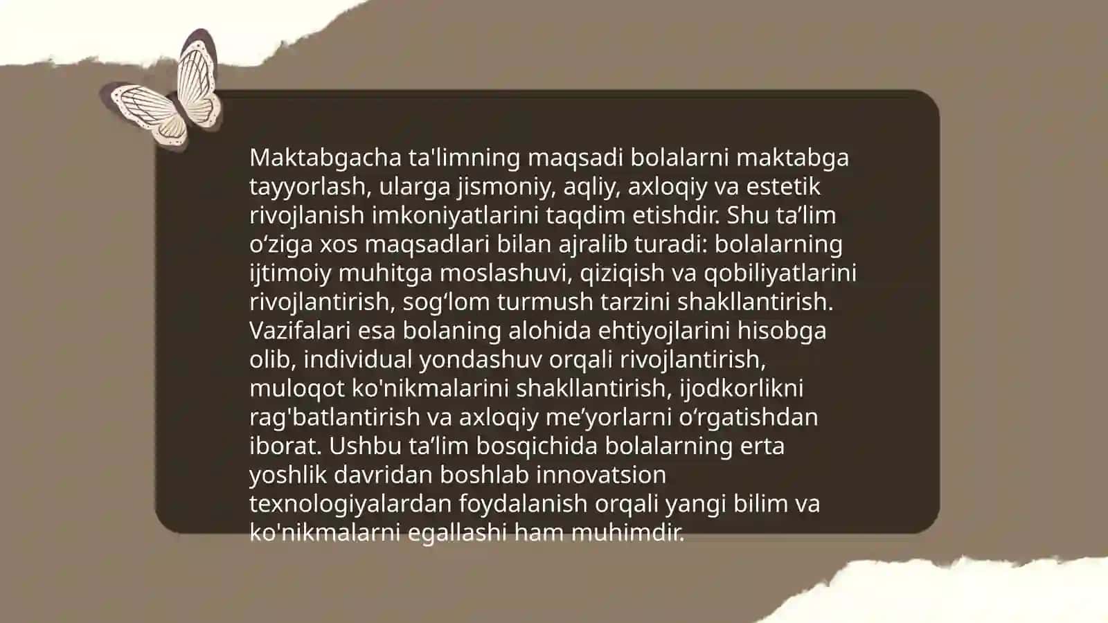 Maktabgacha ta'limni tashkil etish va boshqarish tamoyillari 3