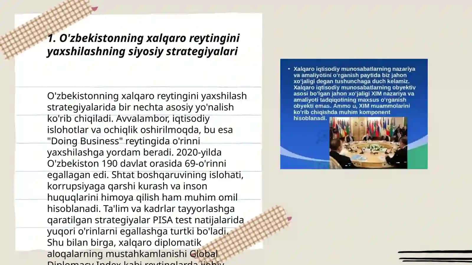 O'zbekistonni xalqaro reytingdagi ko'rsatgichlarini ko'tarishning tarixiy va siyosiy ahamiyati 3