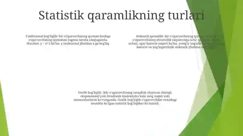 Tatqiqotda Statistik Boĝliqlik Tushunchasi 3