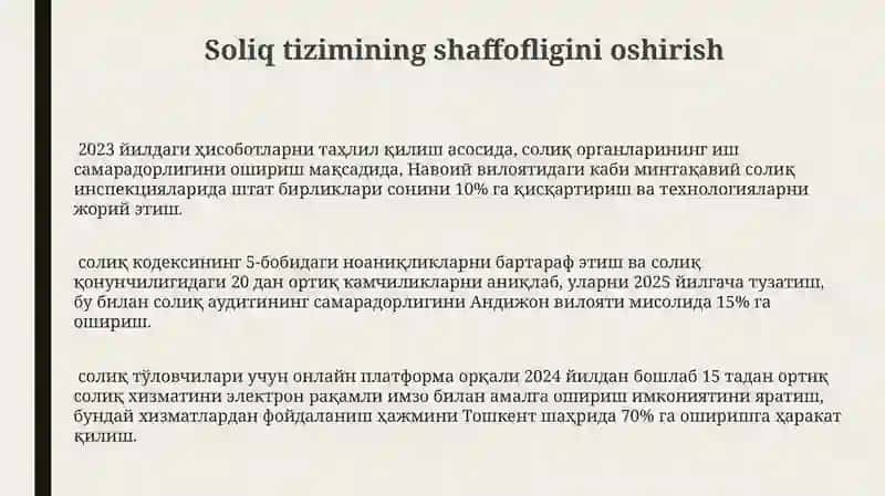 Soliq tizimini soddalashtirish va shaffoflashtirish 3