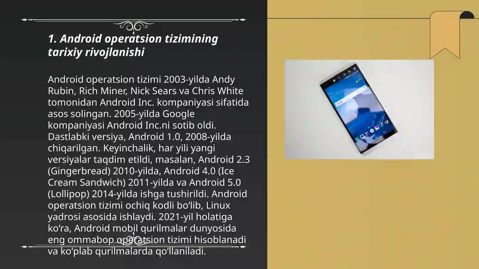 Android mobil operatsion tizimi 3