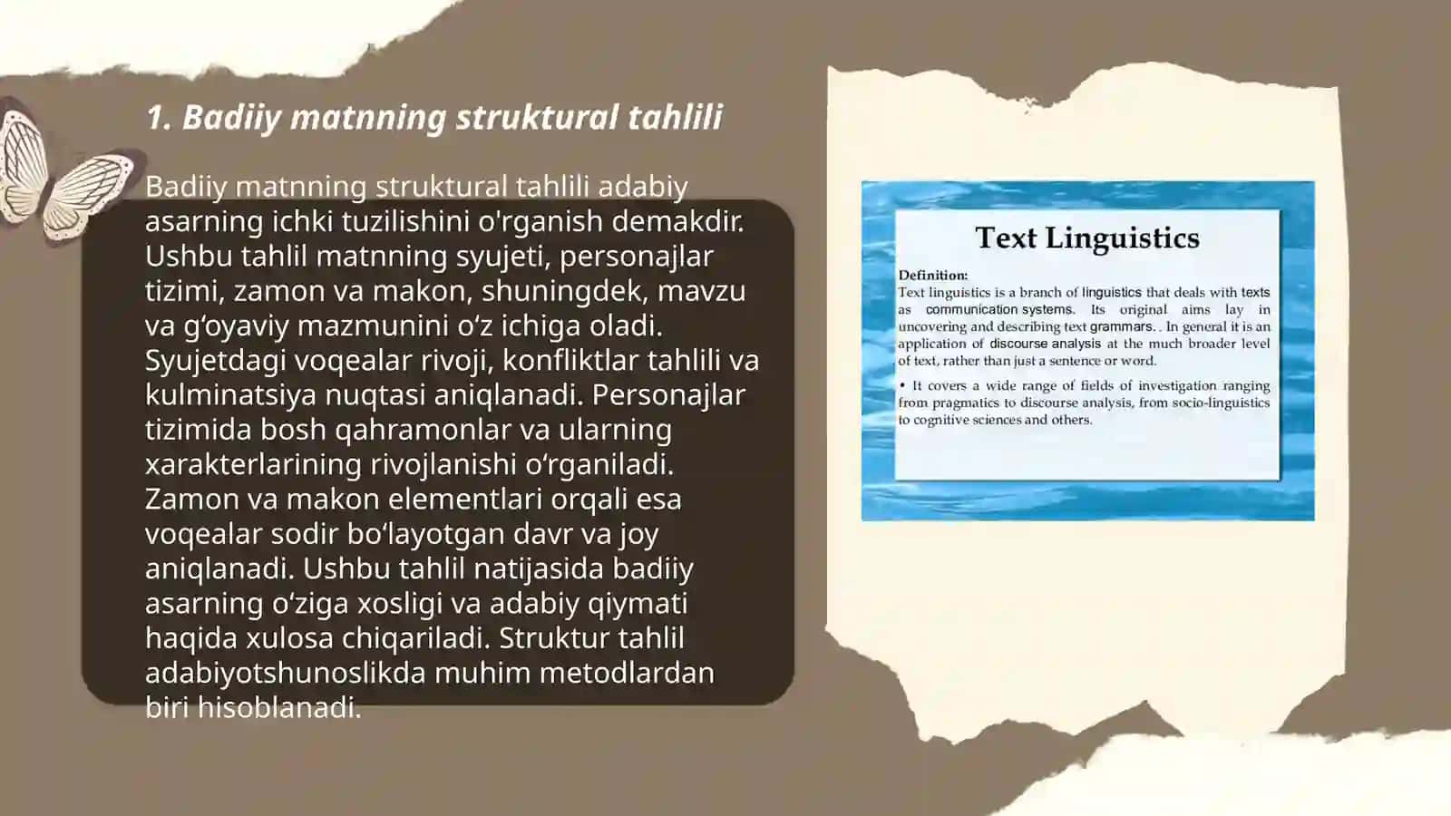 Badiiy matnning lingvistik tahlili 3