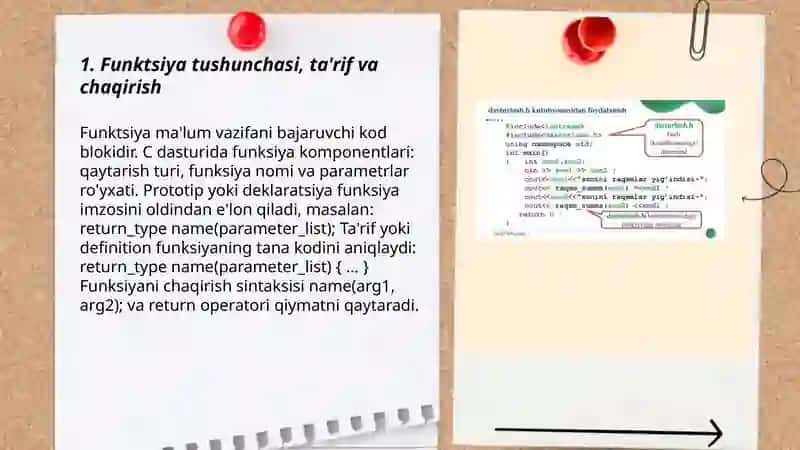C dasturlash tilida funksiyalar 3