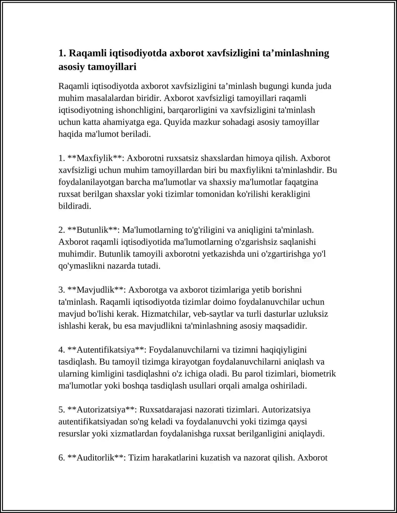 RAQAMLI IQTISODIYOTDA AXBOROT XAVFSIZLIGINI TA’MINLASH YOʻLLARI 3