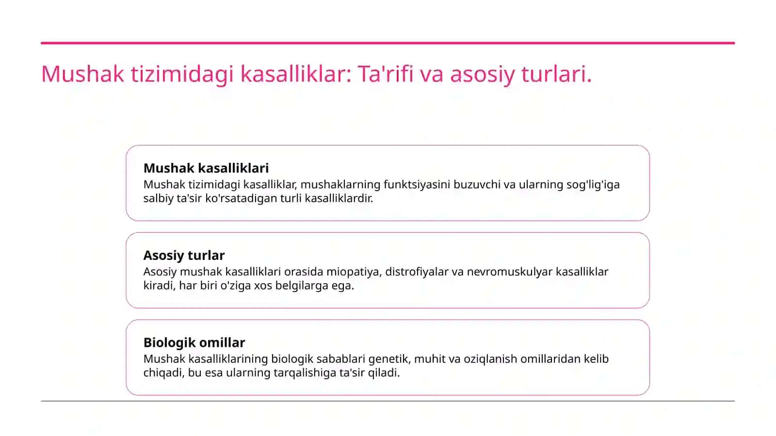 Mushak sistema kasaliklari 3