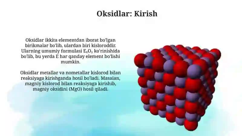 Oksidlar: Kirish 3