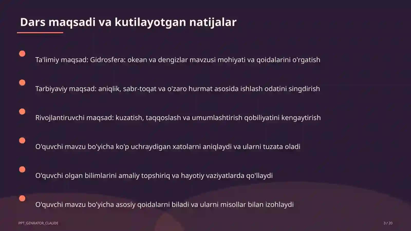 Gidrosfera: okean va dengizlar (6-sinf) 3
