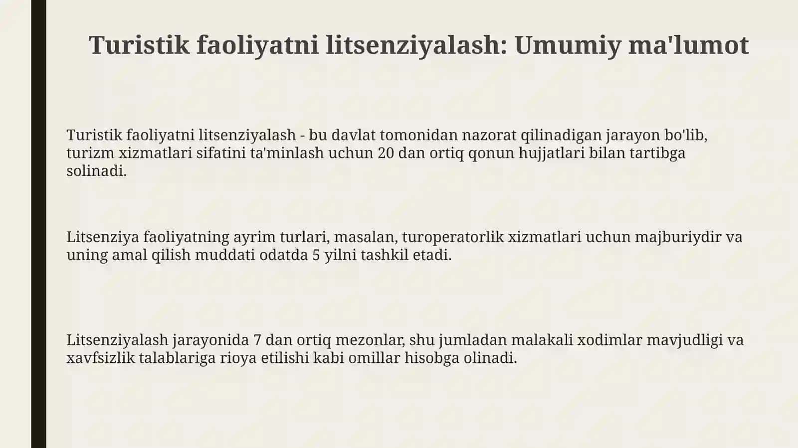 Turistik faoliyatni litsenziyalash 3