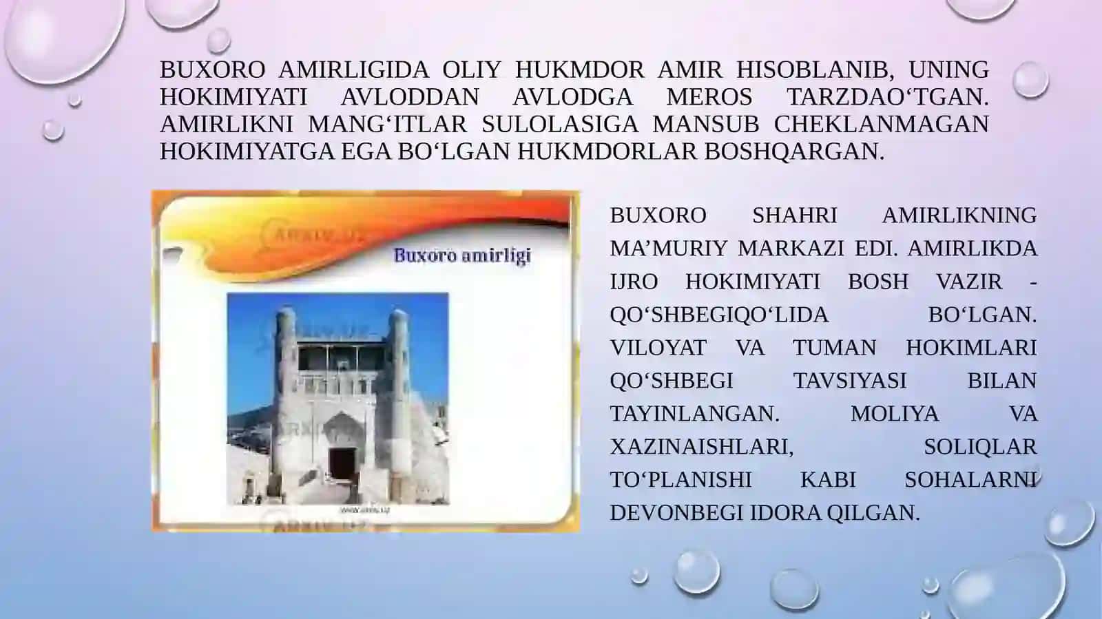 Buxoro amirligida davlat boshqaruvi 3