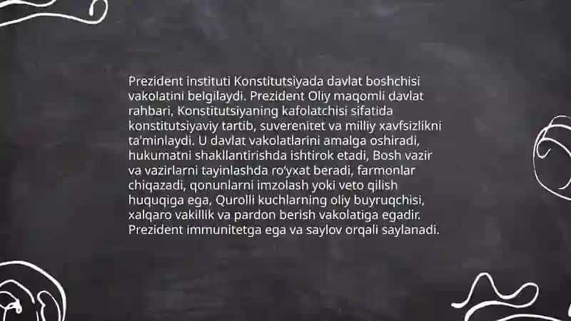 Prezidentning saylanishi va saylov talablari 3