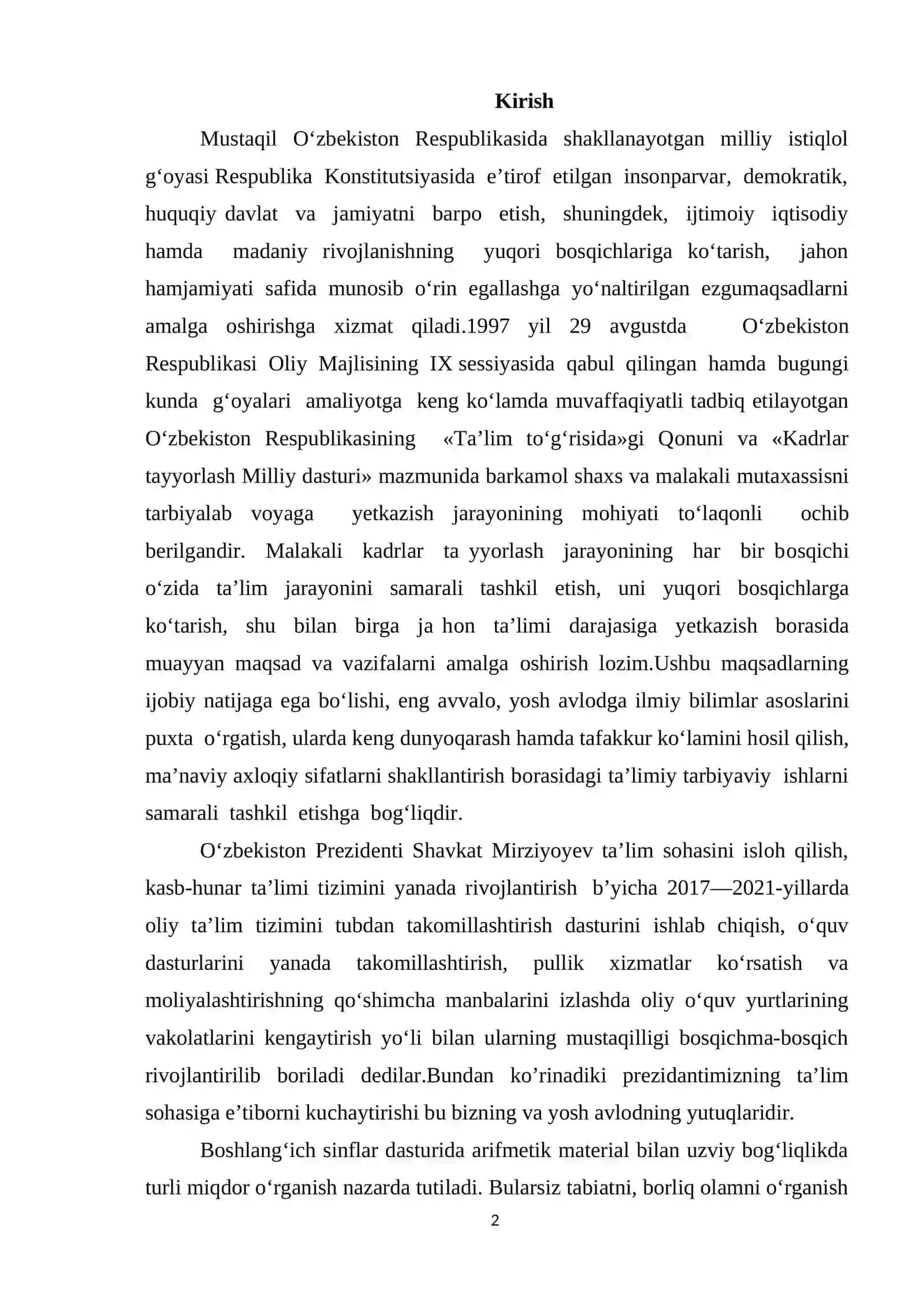 Matemetika o`qitish metodikasi 3
