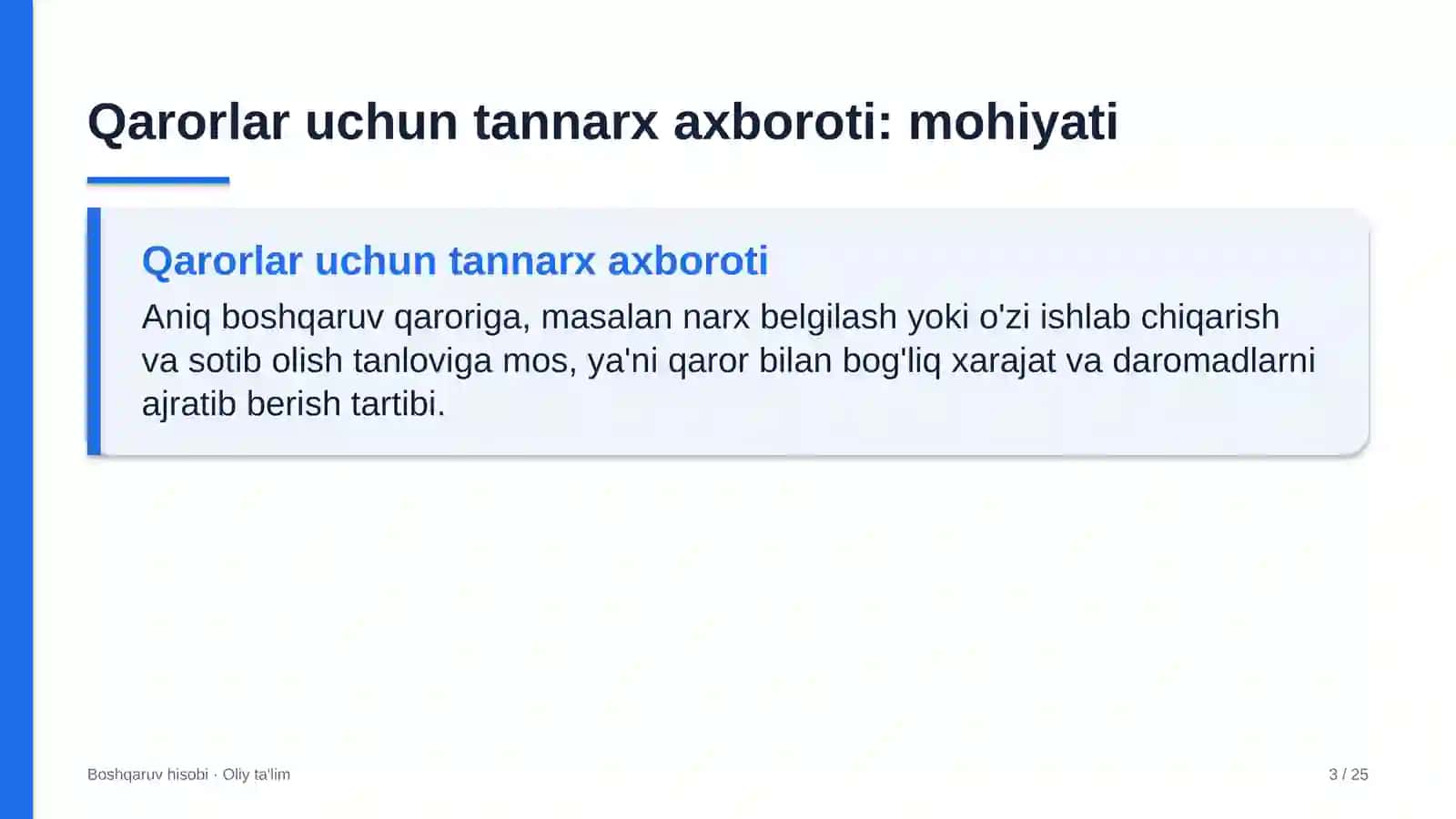 radiatsiyaviy xavfsizlik sohasida boshqaruv qarorlari uchun tannarx axborotini tayyorlash 2836 3
