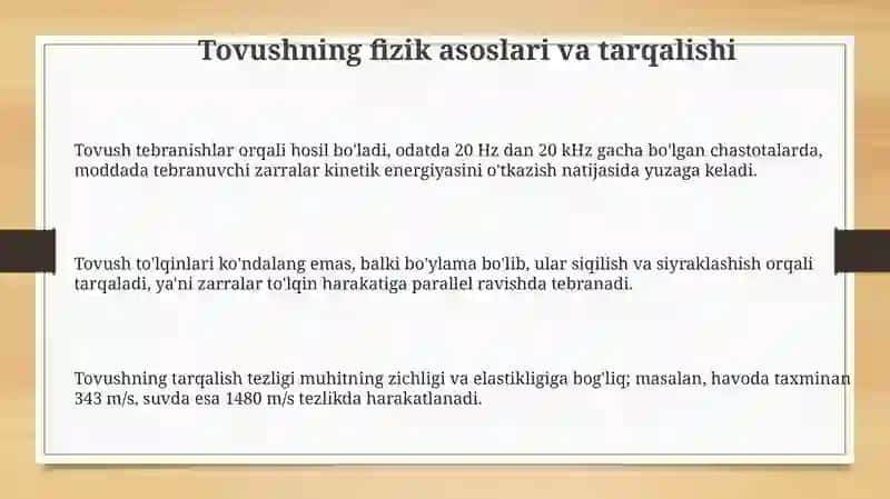 Atrofimizdagi tovushlar qanday hosil boʻlishini oʻrganish 3