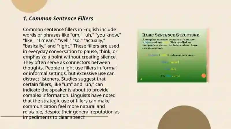 Common Sentence Fillers 3