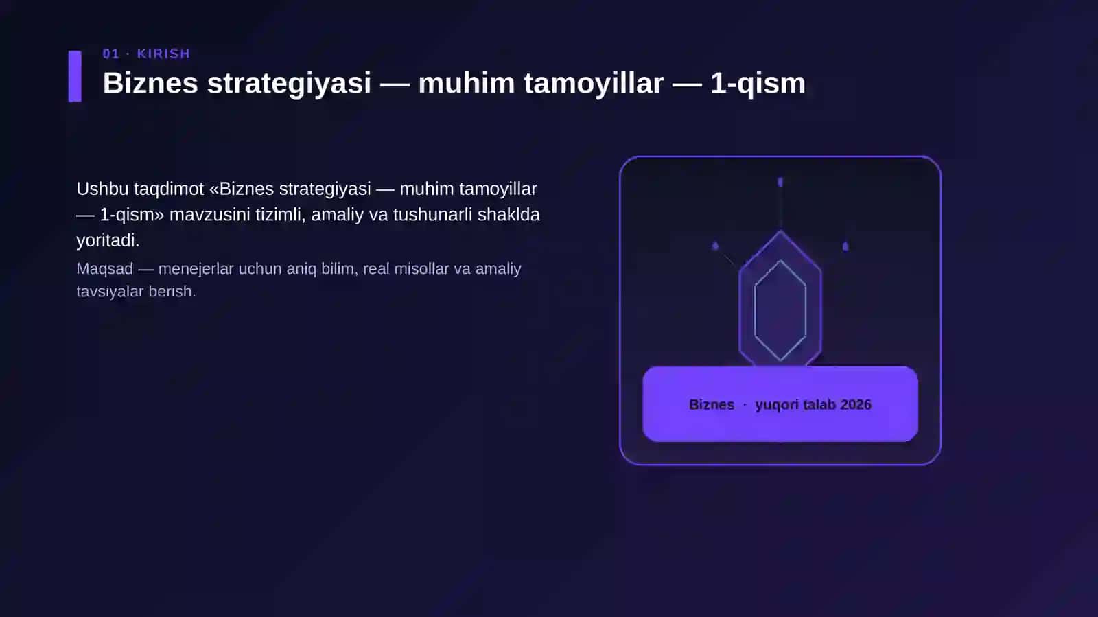 Biznes strategiyasi — muhim tamoyillar — 1-qism 3