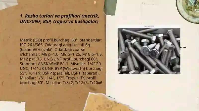 Rezba turlari va profillari 3