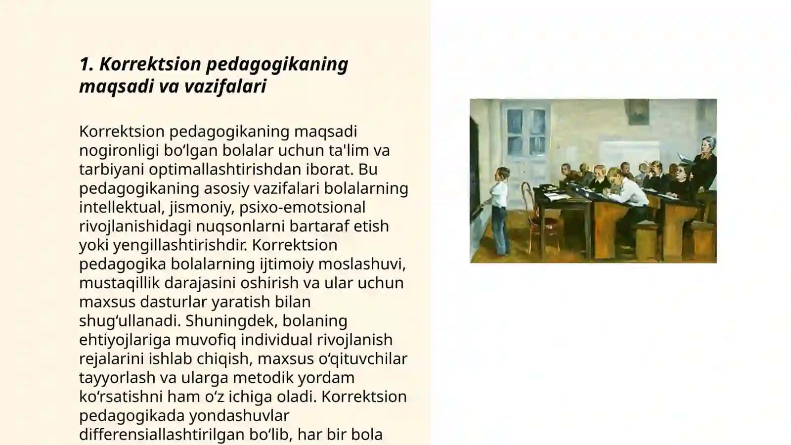 Korrektsion pedagogika asoslari. INLK YUZIV ta'lim 3