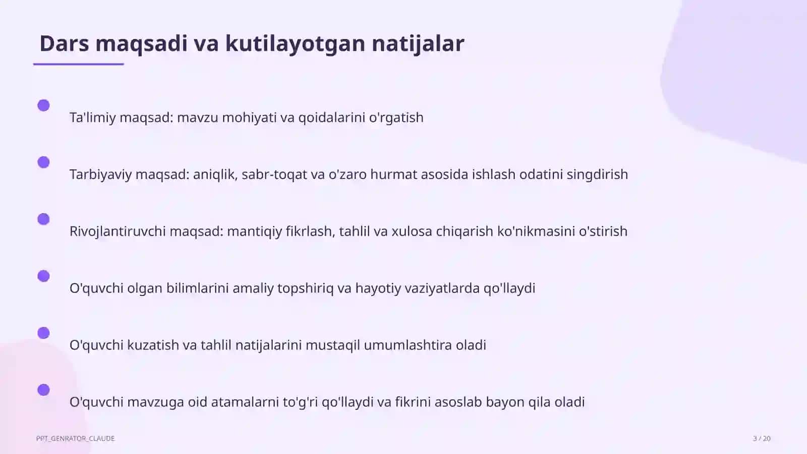 Huquq va iqtisodiyot asoslari (9–11) — o'qituvchilar uchun 3