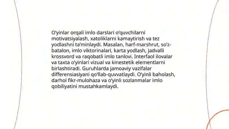 Orfografiyani o‘rganishda kreativ metod va usullar 3
