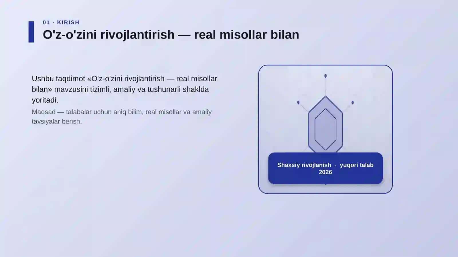 O'z-o'zini rivojlantirish — real misollar bilan 3