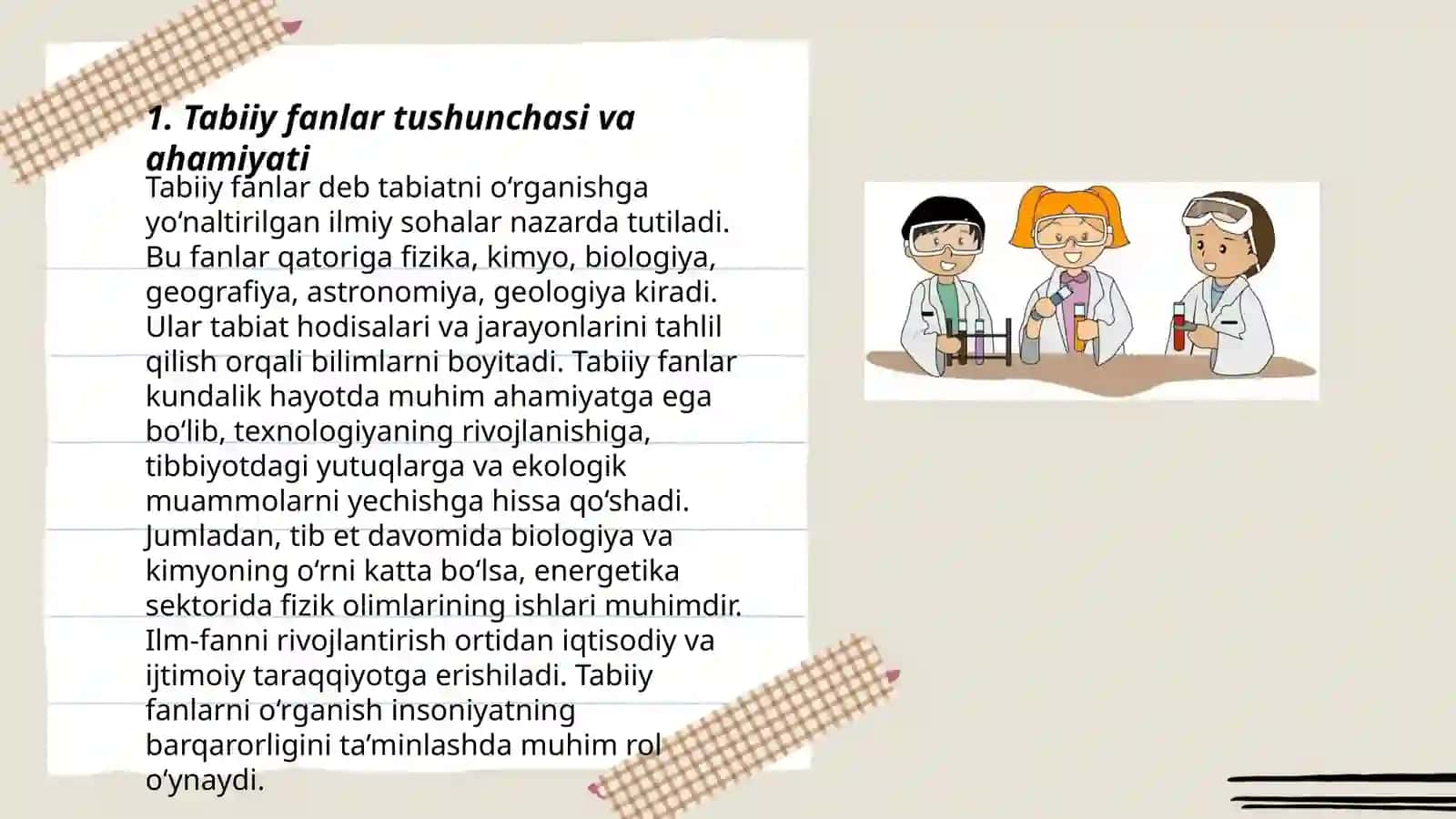 Tabiiy fanlar va uni óqitish metodikasi 3