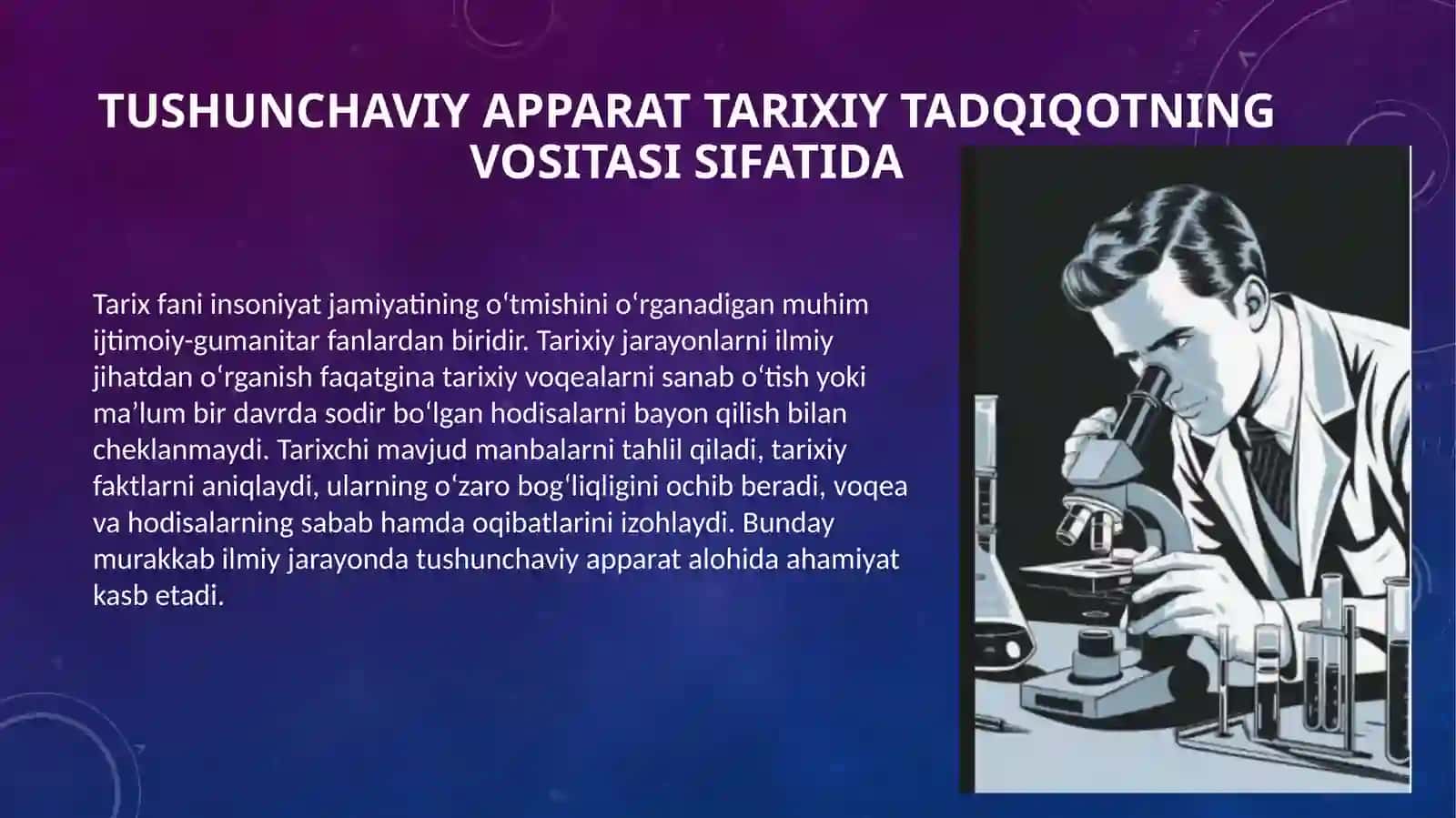 Tushunchaviy apparat tarixiy tadqiqotning vositasi sifatida 3