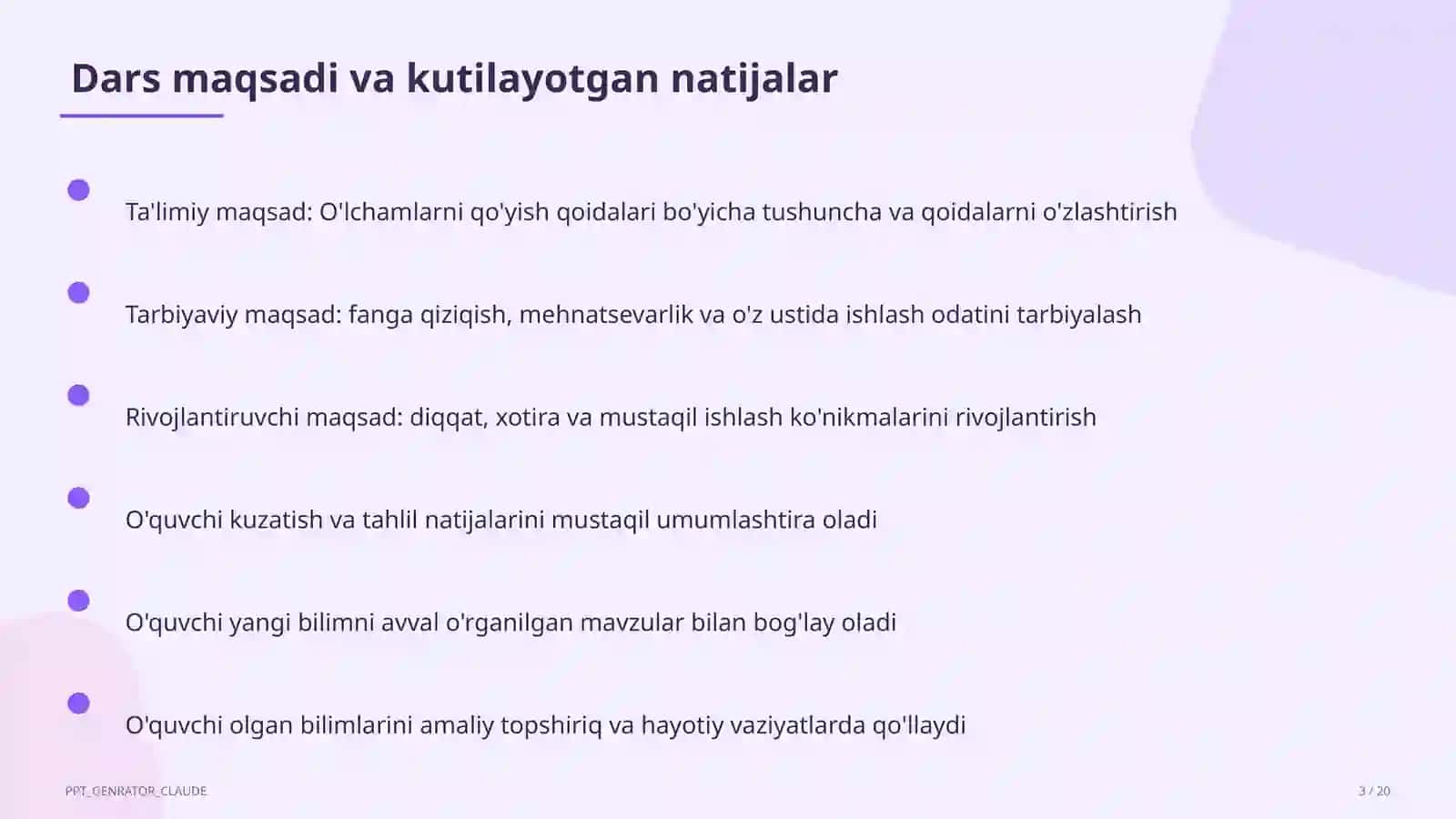 O'lchamlarni qo'yish qoidalari (8-sinf) 3