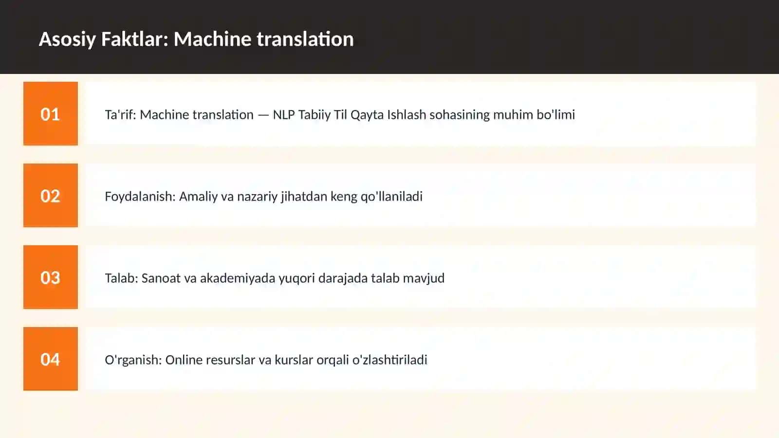 Machine translation 3