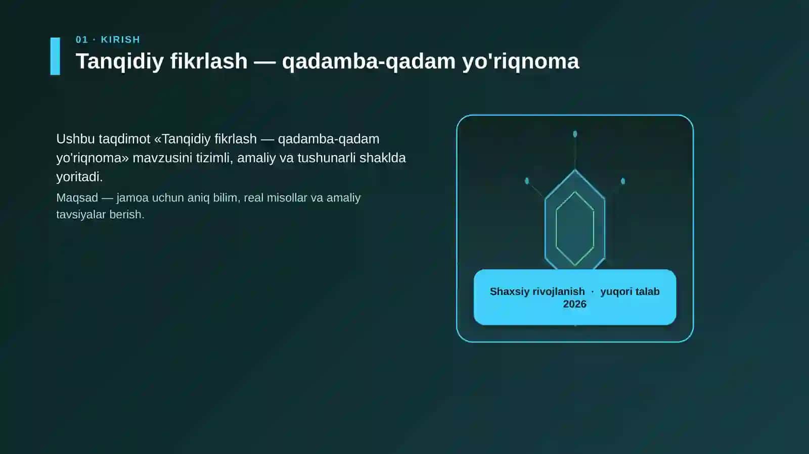 Tanqidiy fikrlash — qadamba-qadam yo'riqnoma 3