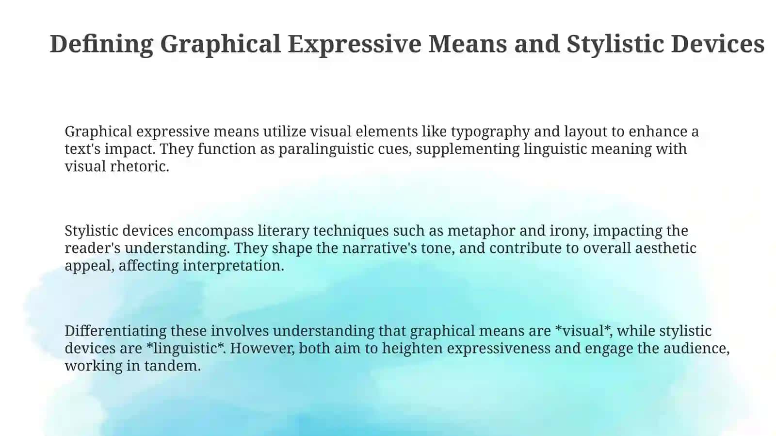 Fundamentals: Graphical Expressive Means and Stylistic Devices 3