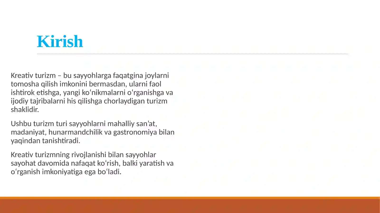 Kreativ turizm tushunchasi va rivojlanish tarixi 3