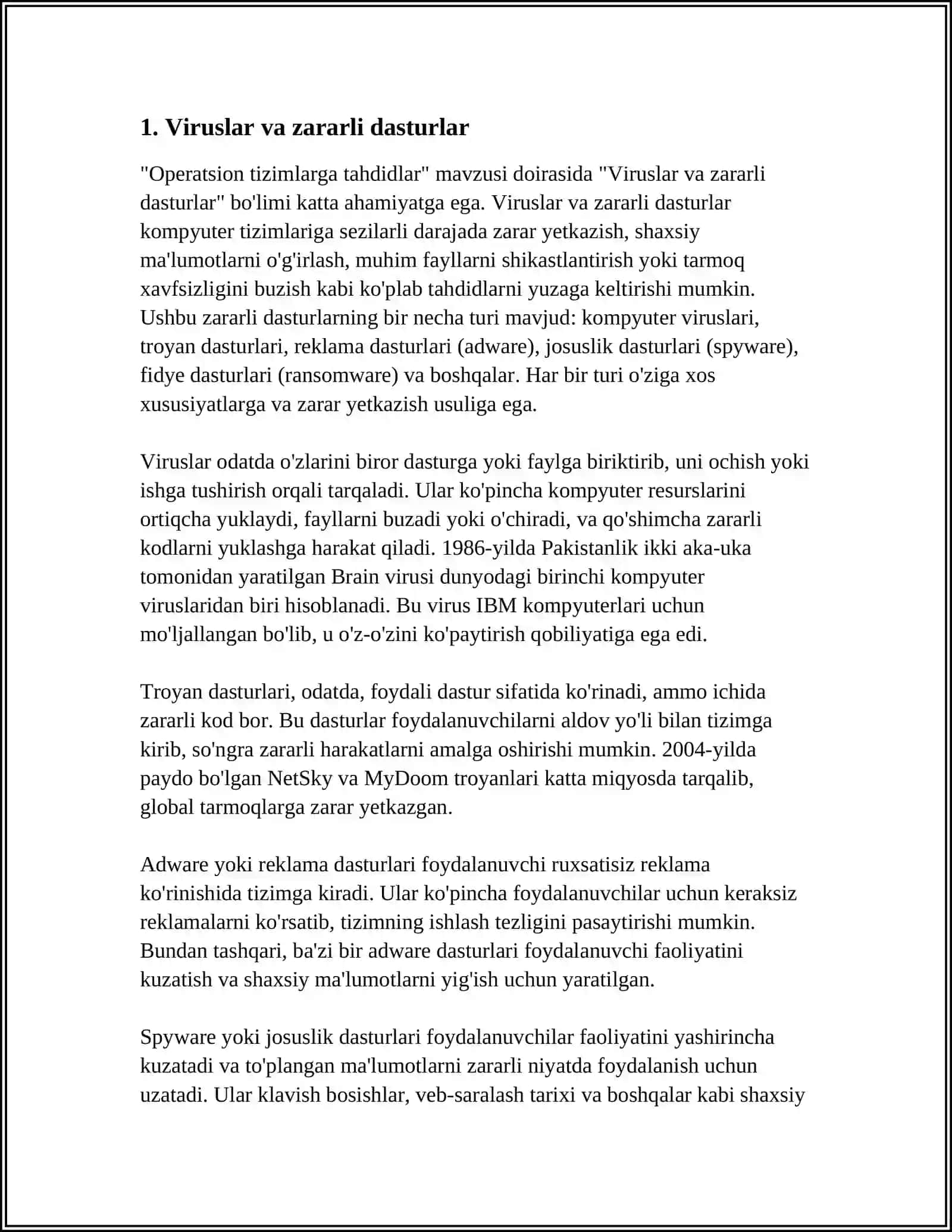 Viruslar va zararli dasturlar 3