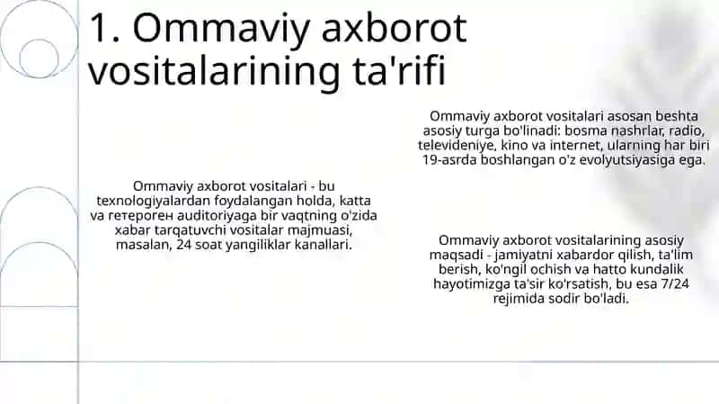 Ommaviy axborot vositalari turlari 3