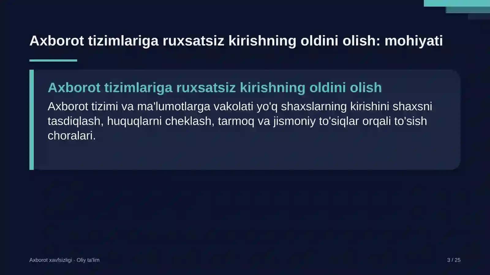 veb ishlab chiqish studiyalarida axborot tizimlariga ruxsatsiz kirishning oldini olish 4616 3