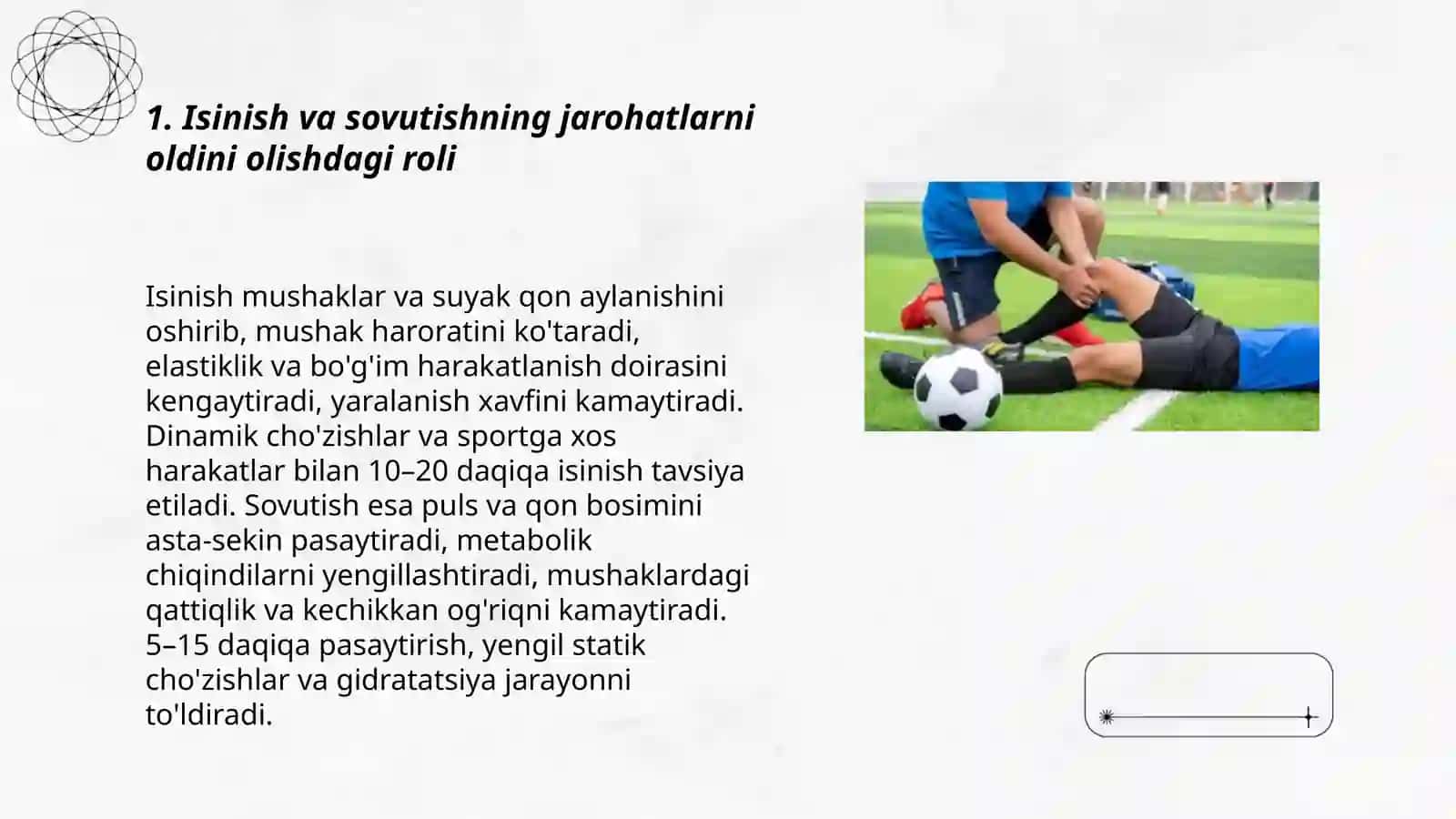 Sport jarohatlari va oldini olish 3