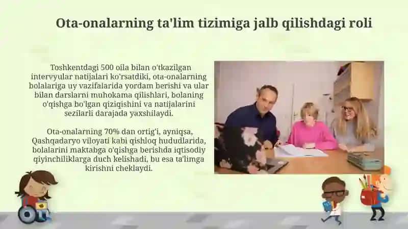 Ota-onalarning yordamga muhtoj bolalarni ta'lim tizimiga jalb etishda ota-onalarning roli 3