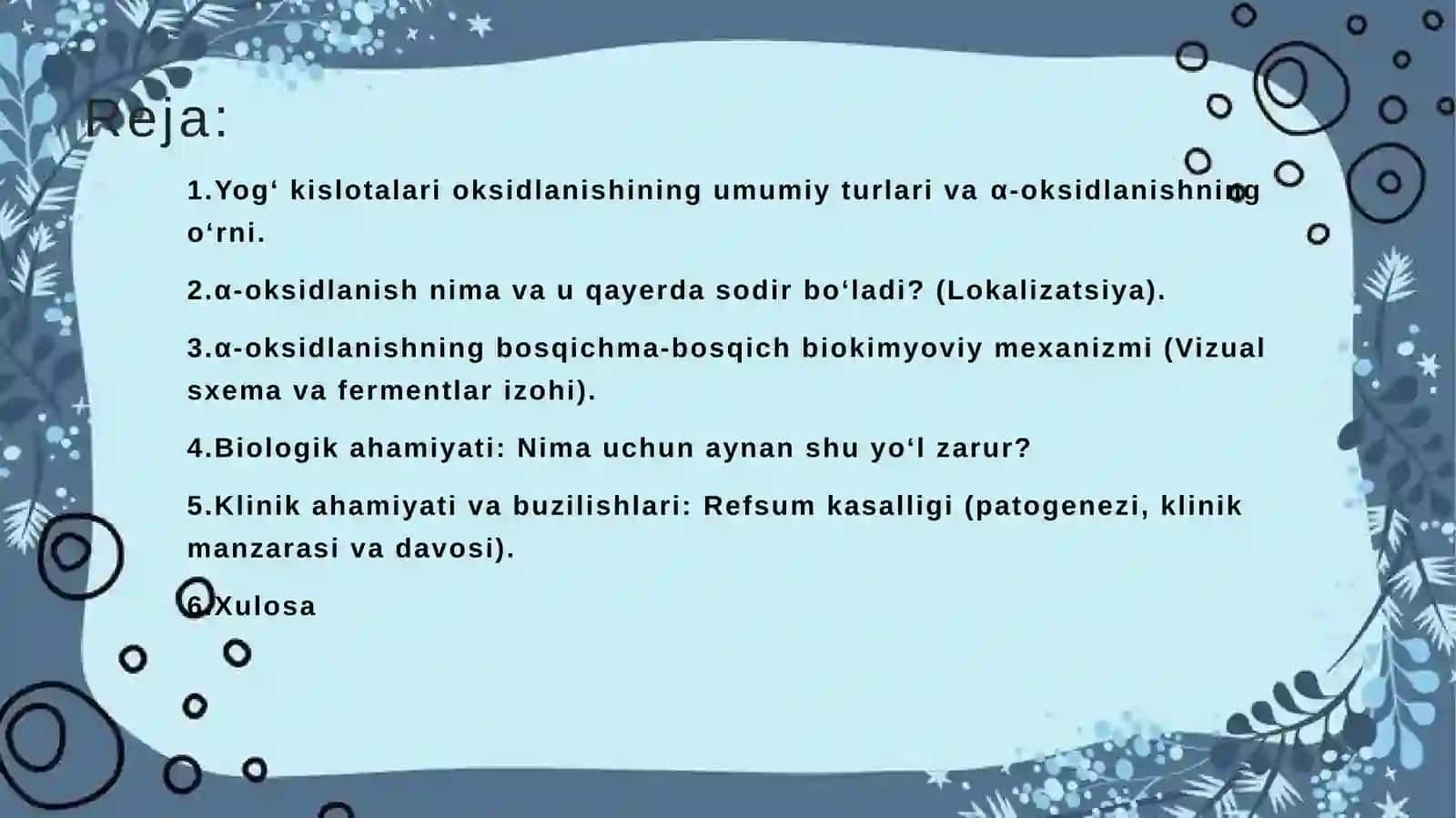 Yog' kislotalarini alfa oksidlanishi 3