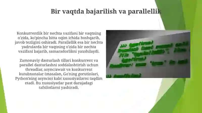 ZAMONAVIY DASTURLASH TILLARI 3