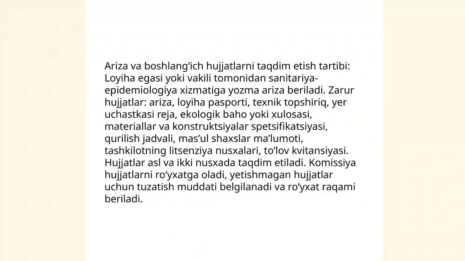 Turar joy Va jamoat binolari loyihasini sanitar ekspertizadan otkazish bosqichlari 3