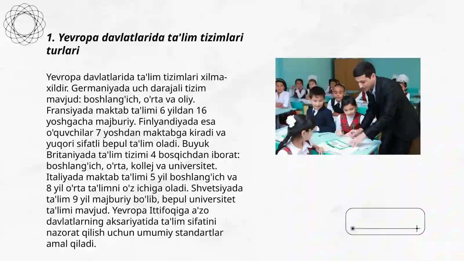 Yevropa davlatlari ta’lim tarbiya tizimi va ularning kompravistik tahlili 3