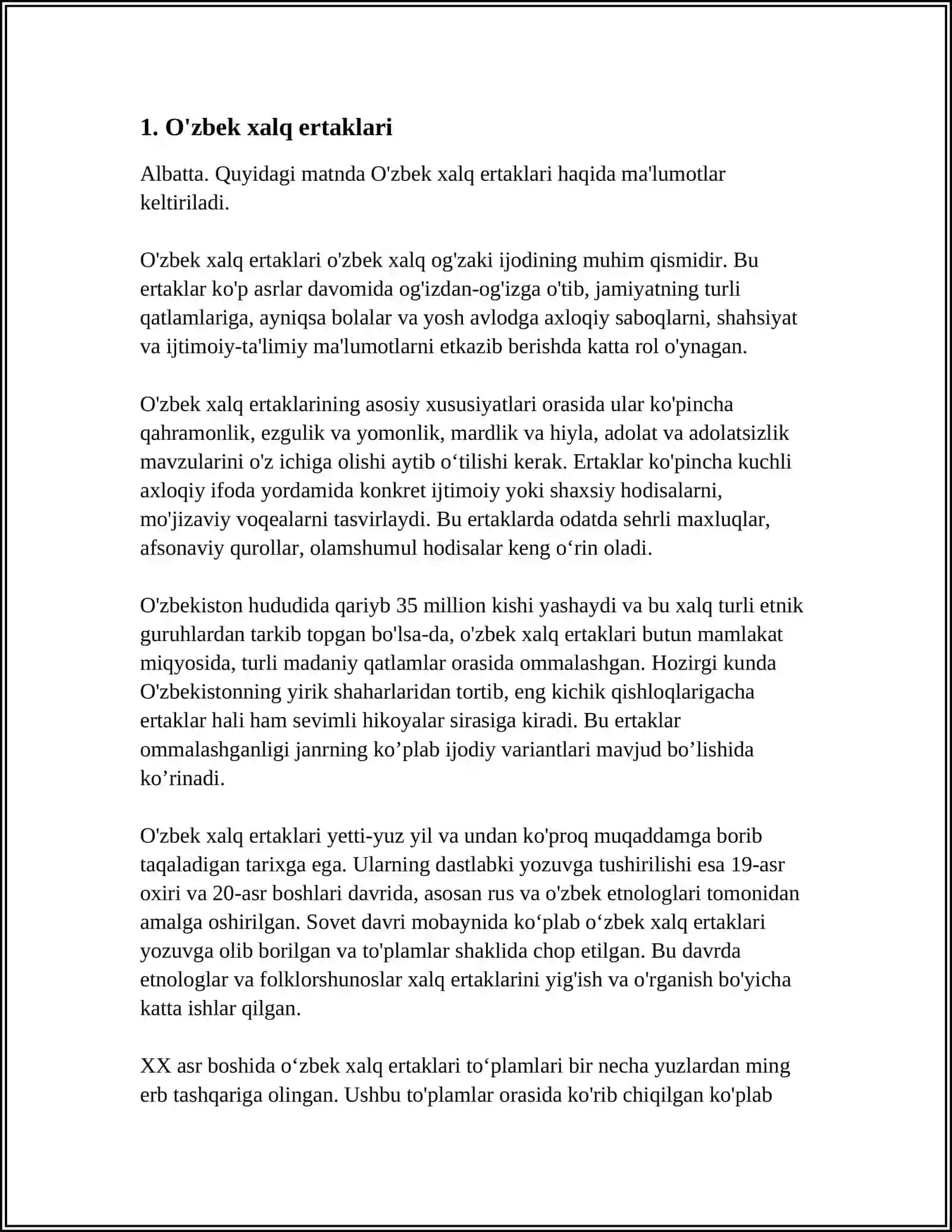 XALQ ERTAKLARI 3