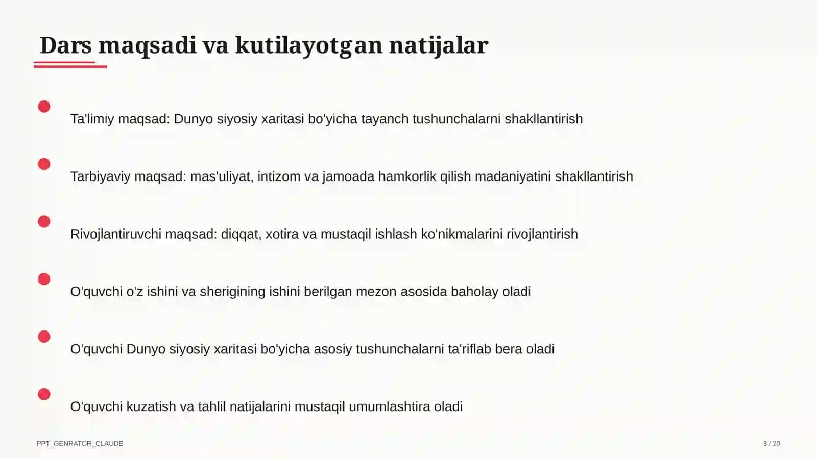 Dunyo siyosiy xaritasi (10-sinf) 3