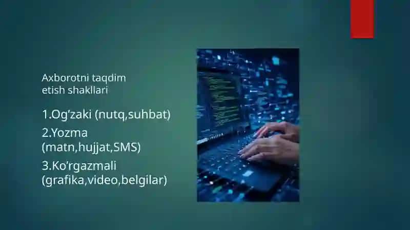 AXBOROT VA UNING TURLARIGA TURLI SOHALARDAN 3