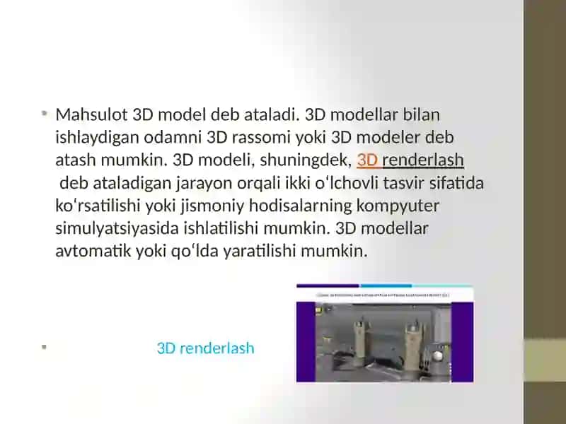 3Dmodellashtirish 3