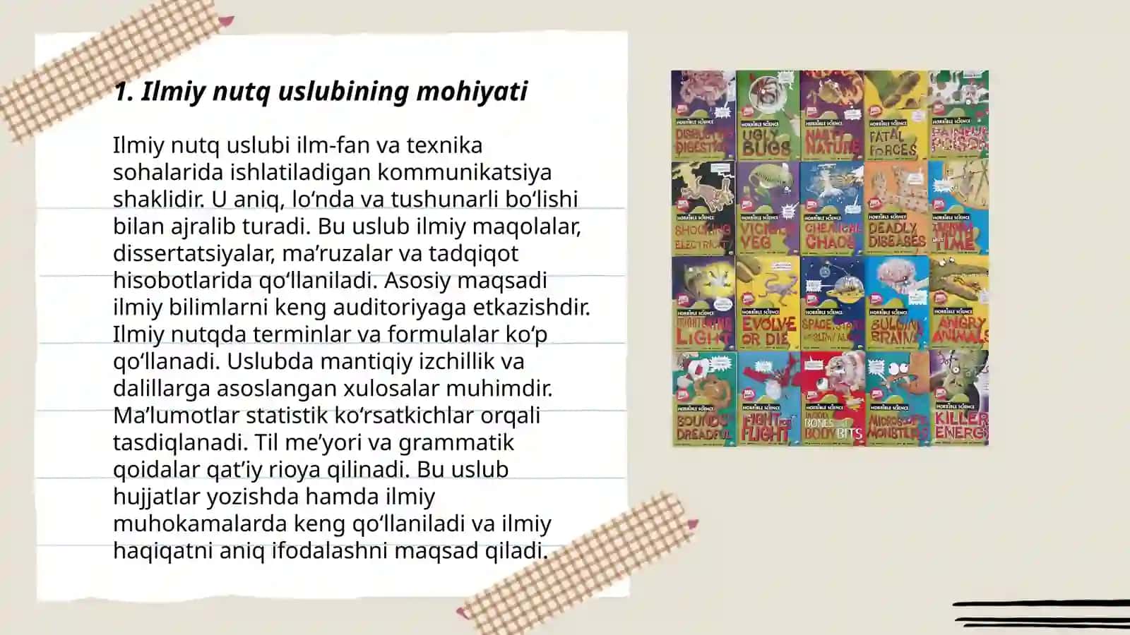 Ilmiy nutq uslubi. Uning lingvistik va strukturaviy xususiyatlari 3