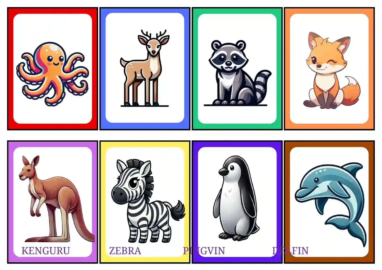 UY HAYVONLARI VA YOVVOYI HAYVONLAR FLASH CARD 3