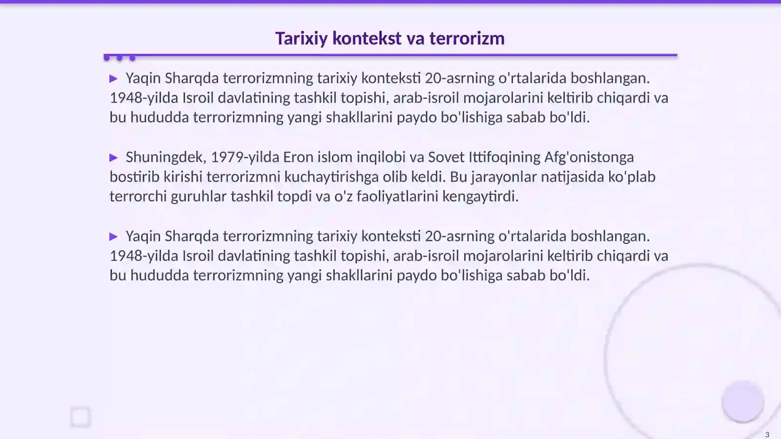 Yaqin sharqda terrorchi guruhlarning paydo boʻlishi va kuchayishi 3