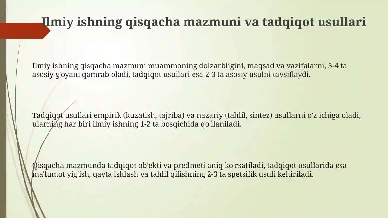 Ilmiy ishlarni o'rganish va reproduktiv testlar yaratish metodologiyasi 3