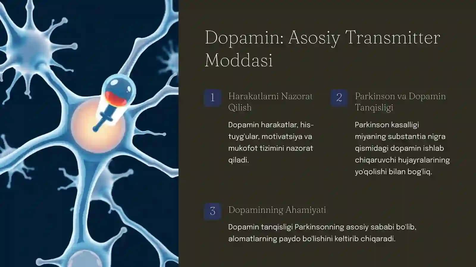 Parkinson kasalligini davolashda ishlatiladigan dori vositalar 3